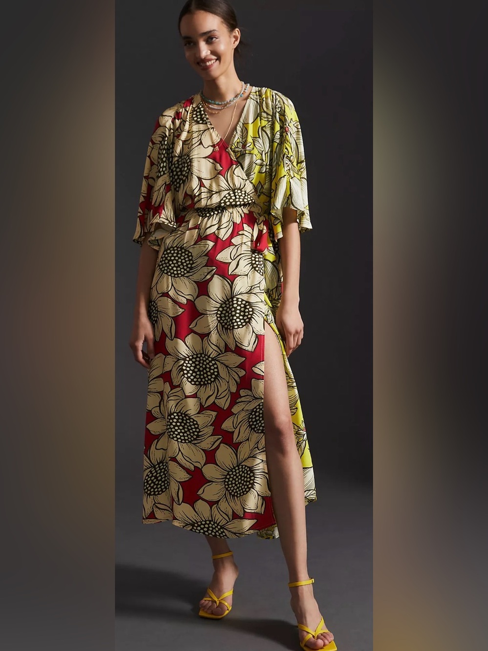 Farm Rio x Anthropologie Floral Wrap Maxi Dress XXS